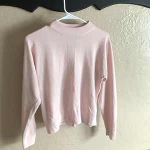 Light Pink Mock Neck Sweater